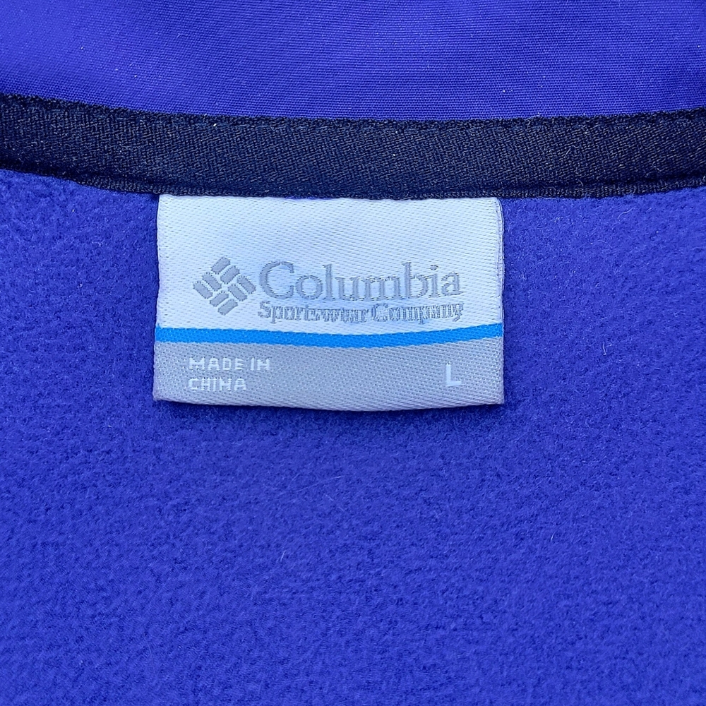Columbia Womens‎ Jacket Coat Large Blue Purple Zip Up Fleece Lined Collar - Picture 8 of 9